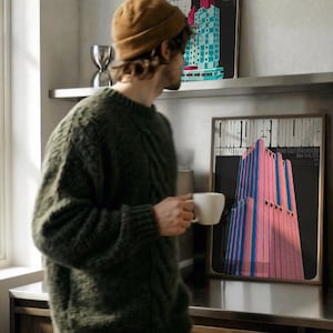 2 Frame Video Mockup PSD  - Premium Wall Art Video Display |  9:16, HD, Smart Objects, Scroll-Stopping Frame Mockup Video – Modern Interior Wall Art Display with person - Stylish Wall Art Display with Lifestyle Scene - Mid Century Modern interior Mockup -Kitchen Mockup - Coffee Machine Mockup
