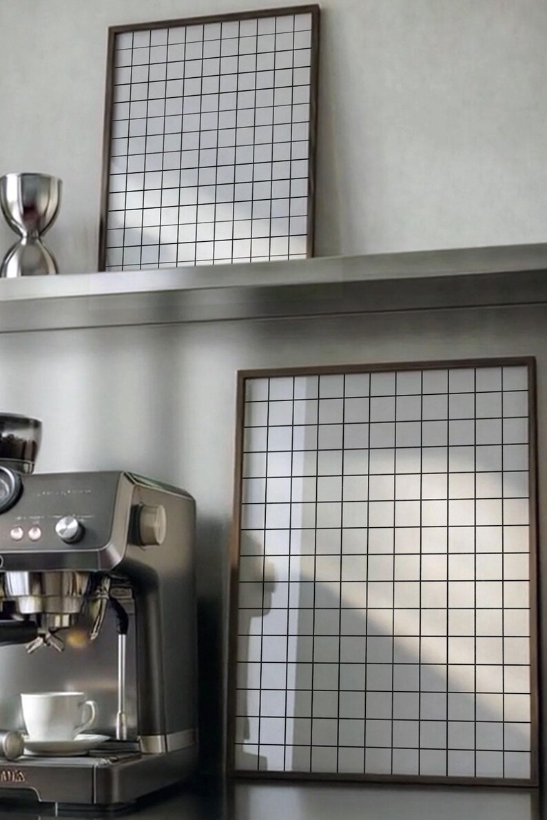 2 Frame Video Mockup PSD  - Premium Wall Art Video Display |  9:16, HD, Smart Objects, Scroll-Stopping Frame Mockup Video – Modern Interior Wall Art Display with person - Stylish Wall Art Display with Lifestyle Scene - Mid Century Modern interior Mockup -Kitchen Mockup - Coffee Machine Mockup