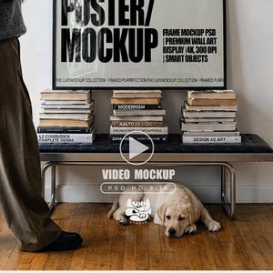 Frame Mockup PSD Bundle  – Premium Wall Art Display | 4K, 300 DPI, Smart Objects  | Poster Frame Video Mockup PSD | A-Size Frames | 4K Lifestyle Scene | Vertical, Horizontal and Square Frame mini bundle Mock up