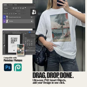 Oversized white t-shirt mockup featuring a trendy woman taking a mirror selfie in an elevator, ideal for streetwear brands. tshirt mock up for e-commerce and social media posts.