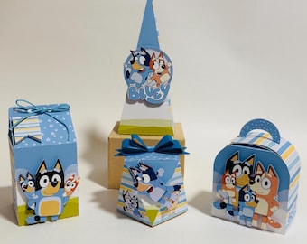 Bluey Treat Boxes •  Bluey Birthday Party •  Party Decorations • Custom Favor Box