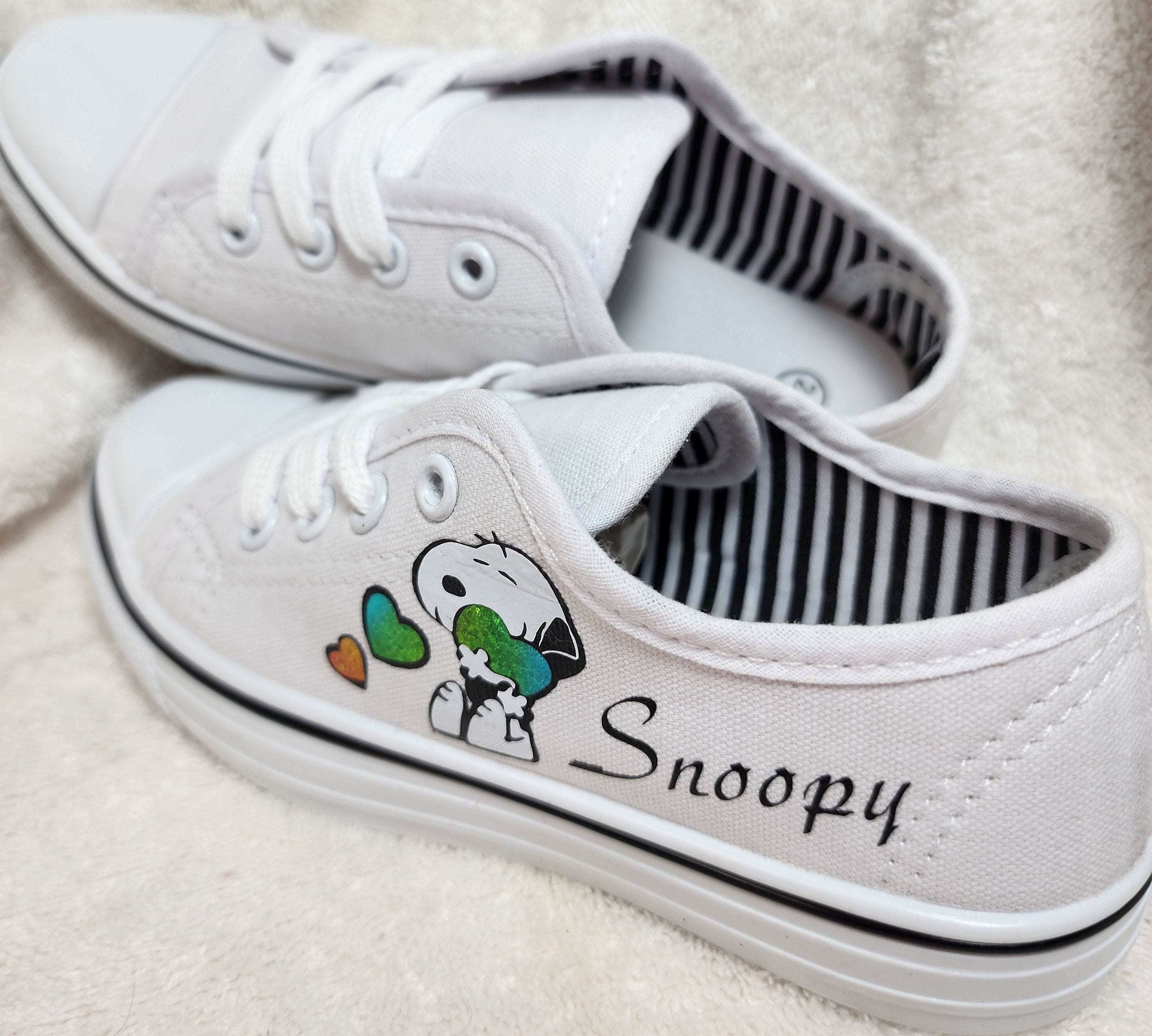 Snoopy Sneakers - Etsy
