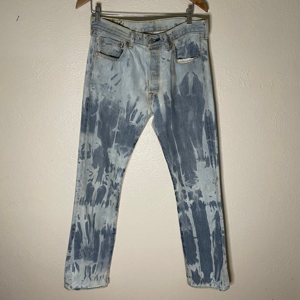 Bleached Jeans Etsy