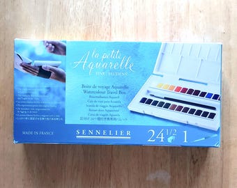 Sennelier Watercolor Paint Half-Pans, 24-Count