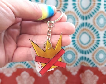 No Kings Shrink Plastic Keychain