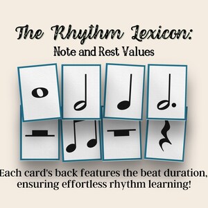 Rhythm Lexicon Flashcards - Music Theory Learning Cards for Music ...