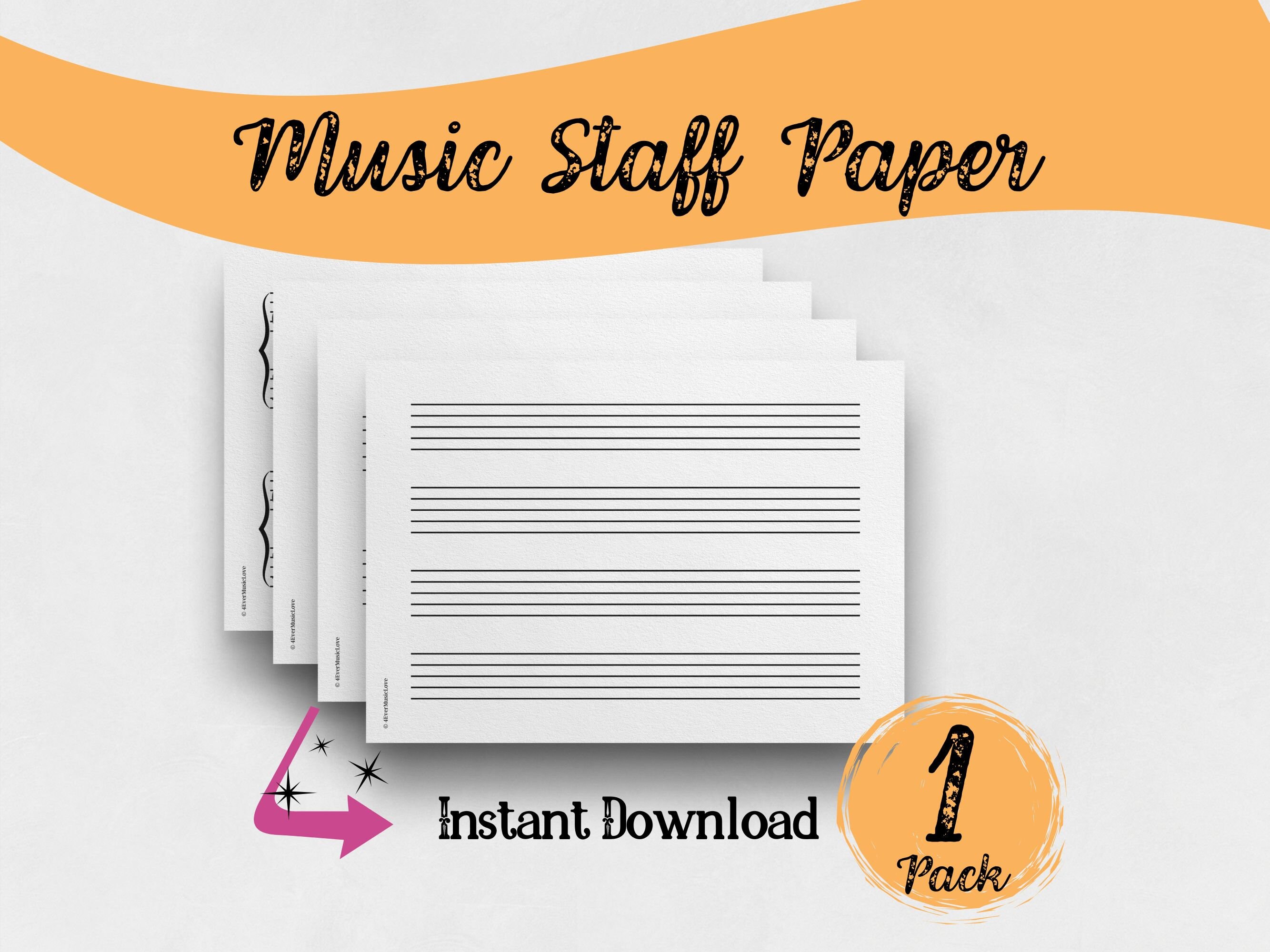 A4 Blank Sheet Music US Letter Printable Sheet Music Manuscript