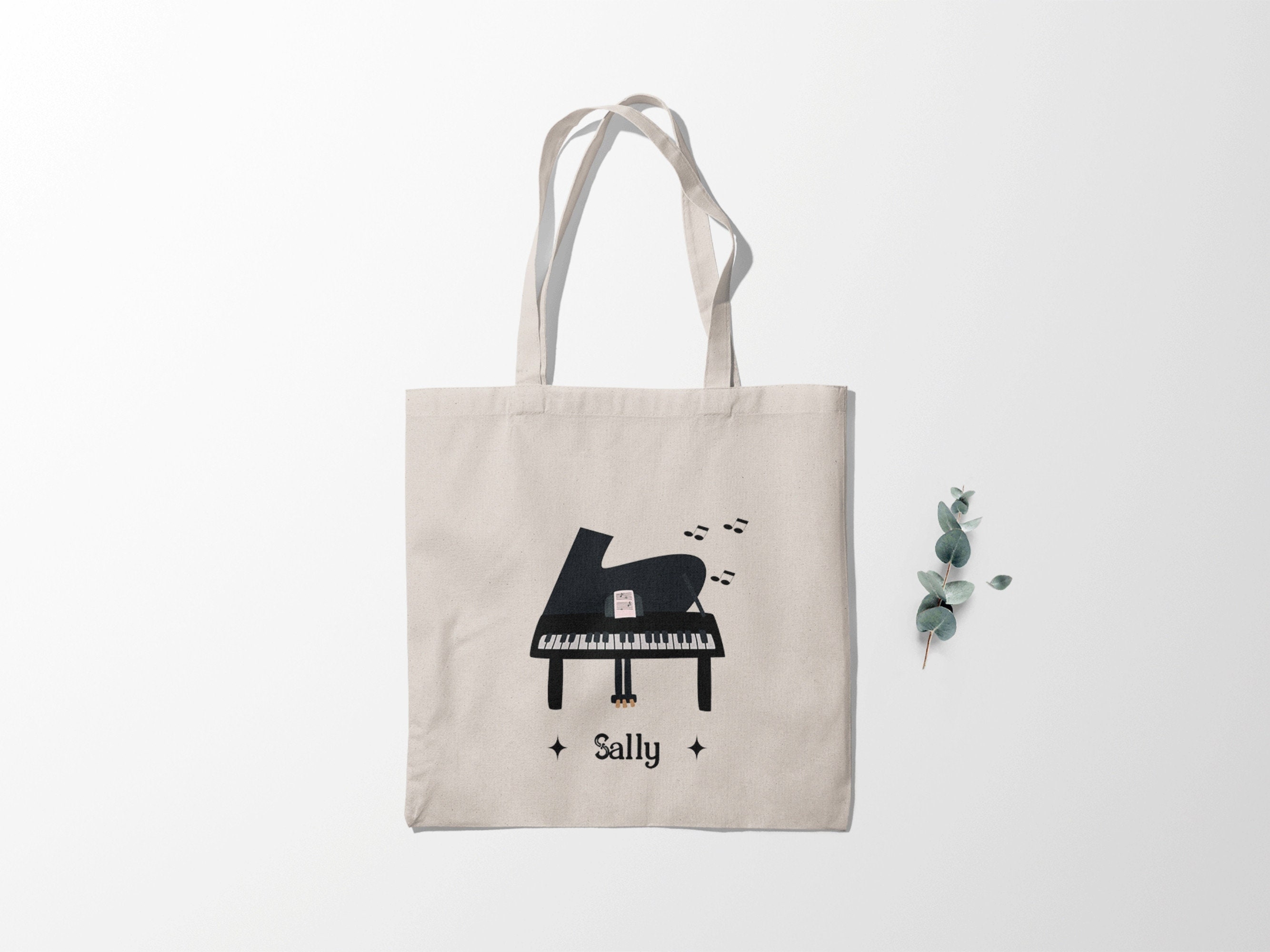 Piano Personalized Tote Bag Custom Music Gifts for 