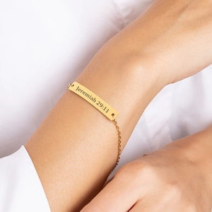 Personalised Bible Verse Bracelet Custom Confirmation Bracelet Jewelry Faith Religious Christian Bracelet Catholic Bracelet Gift for Women