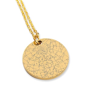 Gepersonaliseerde sterrenkaart ketting sterrenkaart, ketting sterrenkaart voor datum en plaats, gepersonaliseerde ketting sterrenkaart verjaardag kerstcadeau