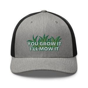 Chapeau de tondeuse à gazon | Vous le cultivez, je vais le tondre Chapeau | Cadeau de paysagiste | Casquette de baseball pour hommes | Cadeau de jardinier | Chapeau de papa | Chapeau de jardinage | L'entretien des pelouses