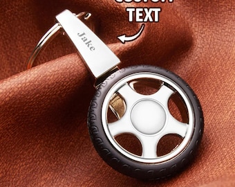 Individueller Schlüsselanhänger für Autoteile, Schlüsselanhänger, Geschenk für ihn, Geburtstagsgeschenk, Geschenk für Ehemann, Auto-Schlüsselanhänger, neues Auto-Geschenk, Rad-Schlüsselanhänger