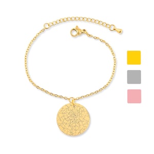 Personalisierte Sternkarte Armband Personalisierte Sterne Karte nach Datum Armband Geburtstag Weihnachten Valentinstag Geschenk Mama Geschenk Freund Freundin