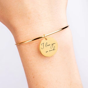 Pulseira manuscrita, pulseira de caligrafia personalizada, pingente de assinatura, joias de caligrafia gravadas, lembrança de assinatura memorial, presentes para mães