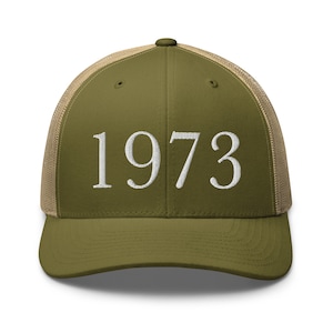 1973 Birthday Cap For Men . Embroidery Dad Hat . Baseball Cap For Women . 50th Birthday Gift For Him . Outdoor Snapback Cap . Trucker Cap