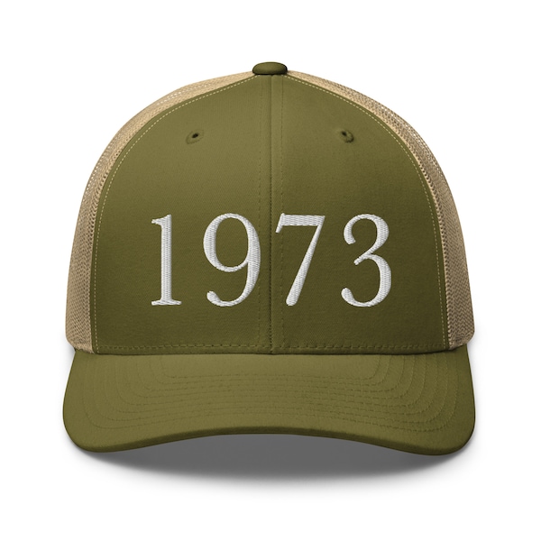 Cappellino da uomo per compleanno 1973 . Cappello papà ricamato . Berretto da baseball da donna. Regalo per il 50° compleanno per lui. Cappellino snapback da esterno . Cappellino da camionista