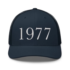 1977 Birthday Cap For Men . Embroidery Dad Hat . Baseball Cap For Women . Grandpa Birthday Gift For Him . Outdoor Snapback Cap . Trucker Cap