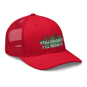 Lawn Mower Hat | You grow it I&#39;ll mow it Hat | Landscaper Gift | Men&#39;s Baseball Cap | Gardener Gift | Dad Hat | Gardening Hat | Lawn Care