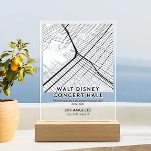 Benutzerdefinierte Acryl Karte, wo alles Nachtlicht begann, unser erstes Date Karte, Paar benutzerdefinierte Geschenk, personalisierte Herzkarte Licht, Geschenk zum Valentinstag