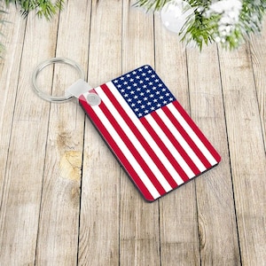 Personalised Country Flag ID Keyring, Any Country Flag Keyring, Custom Country Charm Keychain Gift, UK USA Canada Australia Germany Flag