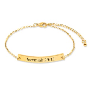 Personalised Bible Verse Bracelet Confirmation Bracelet Jewelry Gift Faith Relegious Christian Bracelet Catholic Bracelet Gifts for Women