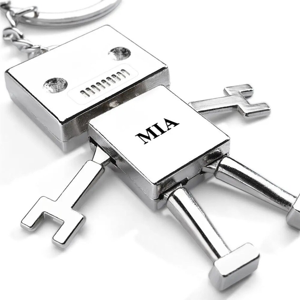Engineer Key Ring Robot Charm Keychain, Robot Keyring, Toy Robot Keyring, Personalised ...