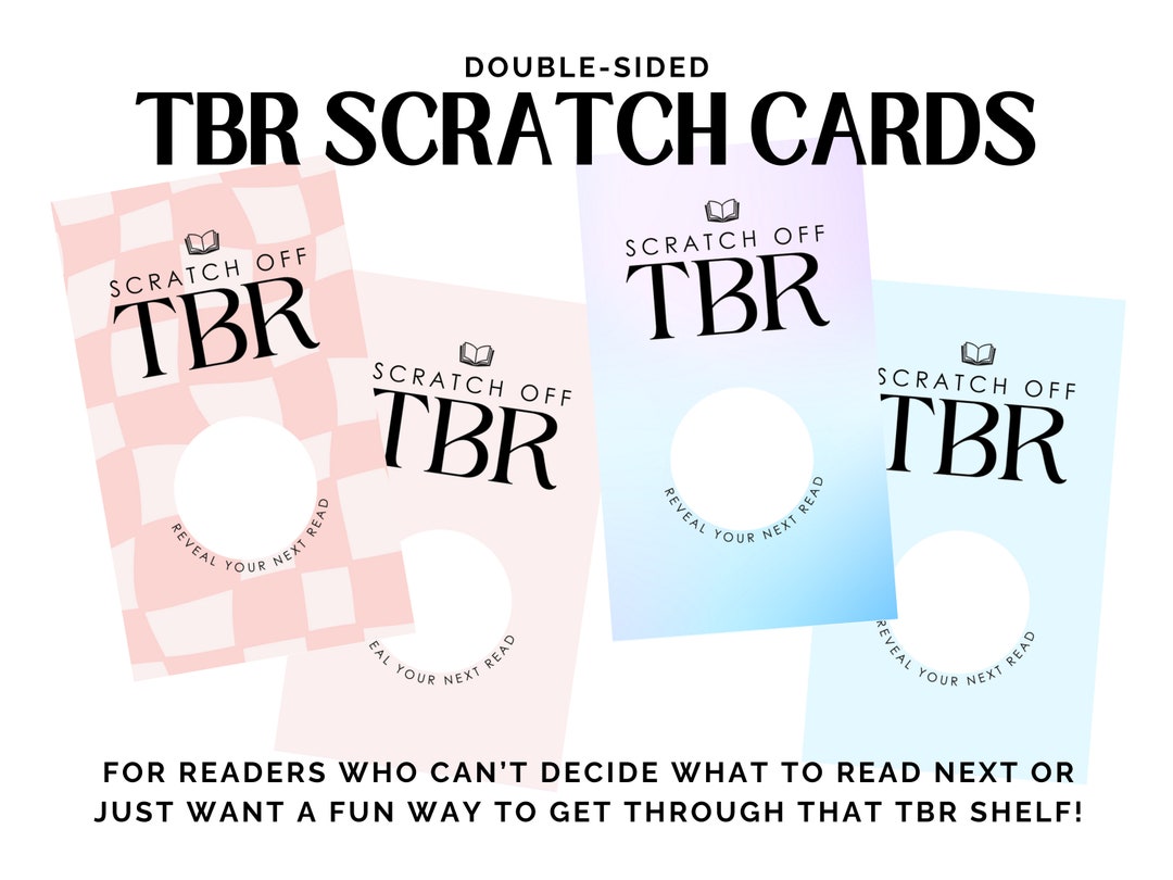TBR Doublesided Scratch Cards Etsy