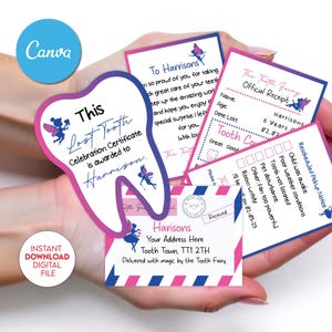 Editable Tooth Fairy Certificate Set | Lost Tooth Keepsake (Digital Download)