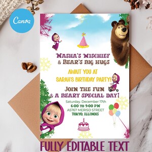 Editable Kids Birthday Invitation | Girl Birthday Invitation | Printable Invitation Instant Download | Girls Bday Party Invitation Card