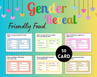 Könsavslöjande-vänligt fejdspel, babyshoweraktivitet (utskrivbart spel)