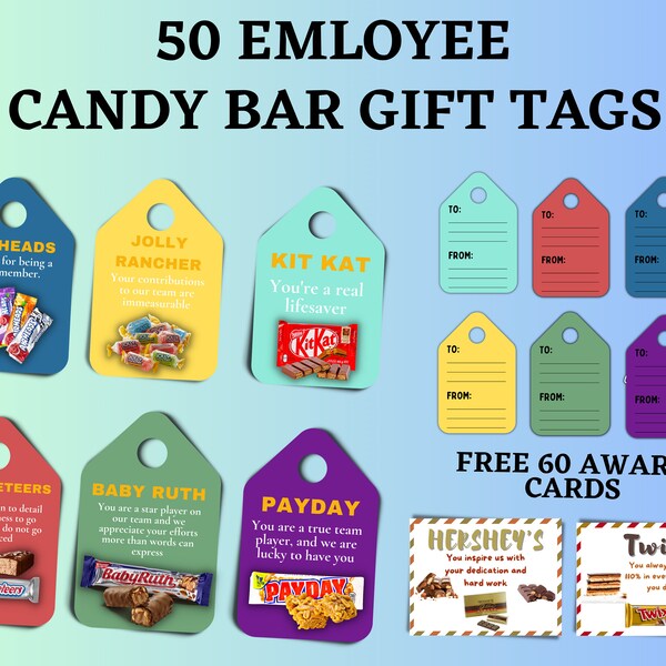 Employee Appreciation Candy Printable Etsy