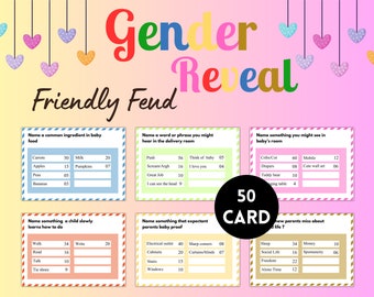 Könsavslöjande-vänligt fejdspel, babyshoweraktivitet (utskrivbar)