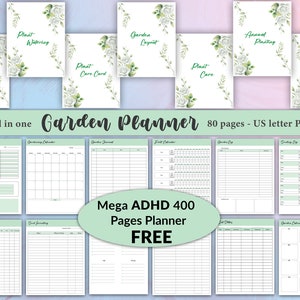 Garden Planner Printable, Garden Planner, Plant Planner, Garden Journal, Garden Organizer, Plants Records, Gardening Logbook