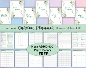 Printable Garden Planner, Plant Journal, Gardening Logbook (Digital Download)