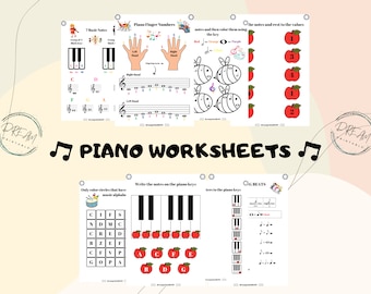 Piano Worksheets, Music Worksheets, Piano, Printable Music Worksheets, Music Theory, Piano Lessons, Music Lessons, Homeschool Piano Lessons.