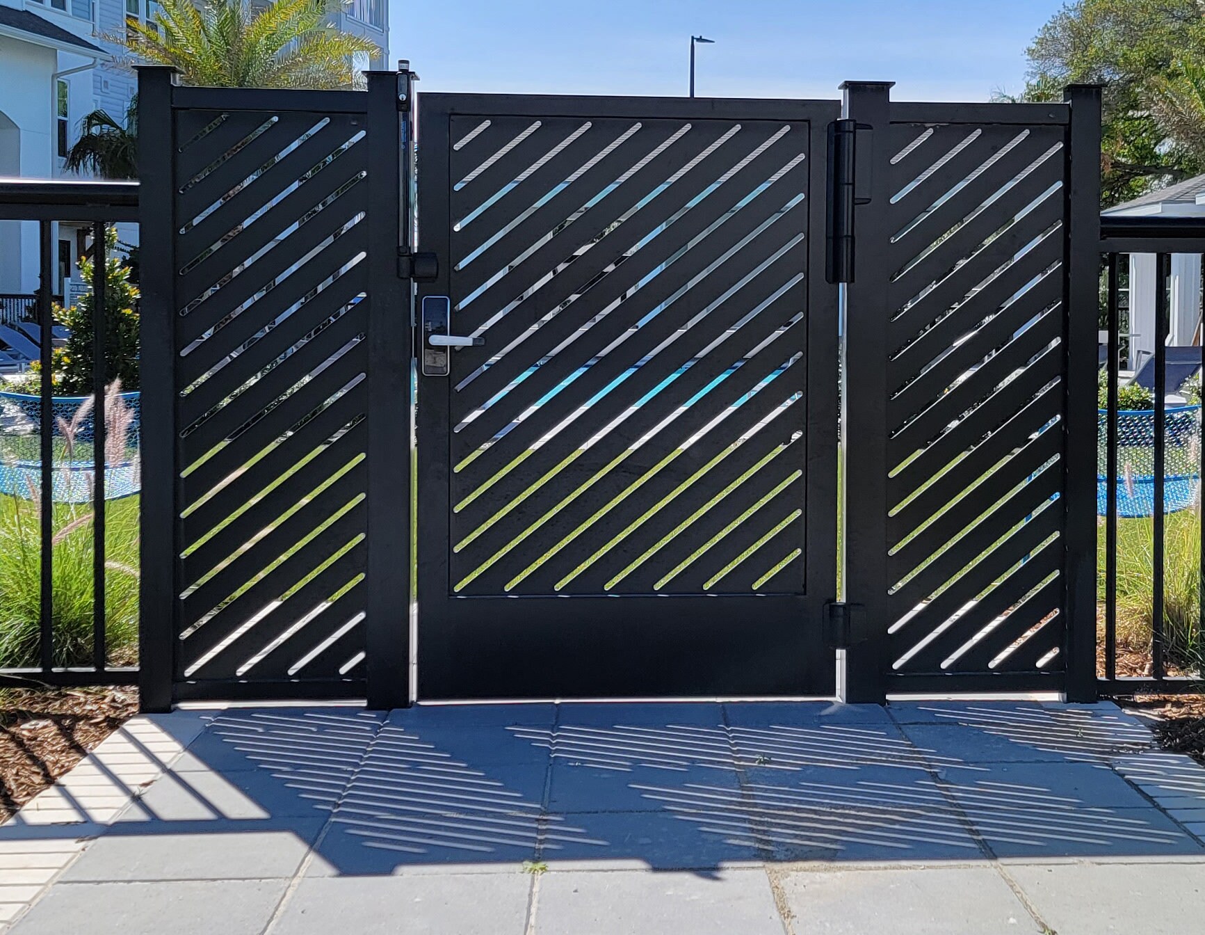 Pool Gate Header Custom Aluminum Pool Gate With Laser Cut Design - Etsy