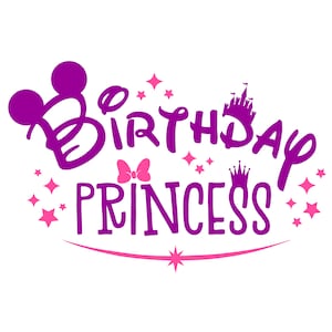 Birthday Princess Digital File svg dxf png jpg