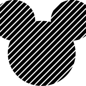 Mouse Head Slanted Lines Digital File svg dxf png jpg