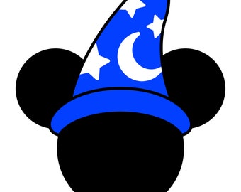 Mouse Sorcerer Hat Digital File svg dxf png jpg