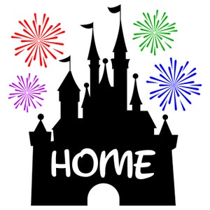 Castle Home Fireworks Digital File svg dxf png jpg