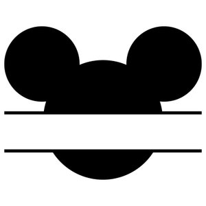Mouse Head with Name Space Digital File svg dxf png jpg
