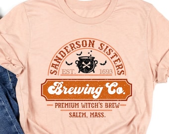 Sanderson Sister Brewing Co Camicia Regalo per Halloween Camicia, Sanderson Sister Camicia Regalo per Halloween, Camicia Premium Witch's Brew,