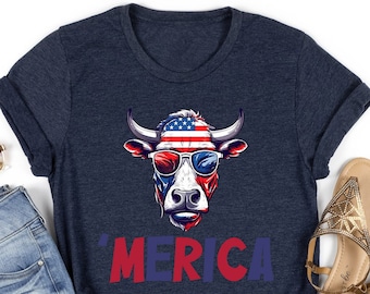 Cow Lover 4th of July Shirt, Cow Lover Gift, 4th of July Shirt, Cow Shirt, 4th of July Shirt, Cow 4th of July Shirt, Independence Day