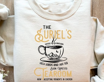 Sweat-shirt du salon de thé du Suriel, T-shirt du livre mystique, sweat à capuche ACOTAR, chemise Fandom du livre, pull esthétique du livre, cadeau bookish, tee-shirt amateur de livres