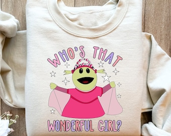 Who's that Wonderful Girl Sweatshirt, Who's that Wonderful Girl, Funny Meme Shirt, Retro Cartoon Shirt, Cartoon Princes Shirt,Trending Shirt