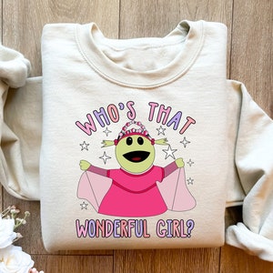 Who's that Wonderful Girl Sweatshirt, Who's that Wonderful Girl, Funny Meme Shirt, Retro Cartoon Shirt, Cartoon Princes Shirt,Trending Shirt