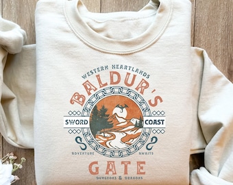 Sweatshirt Baldurs Gate 3 Adventure Awaits, chemise haut elfe Astarion, Astarion Bulders, chemise de jeu vidéo, cadeau pour les joueurs, chemise Astarion BG3