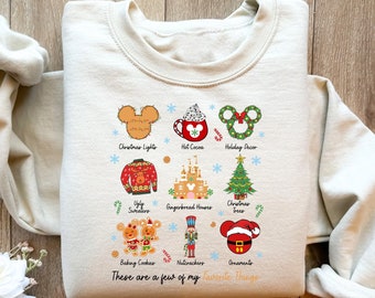 These Are a Few of my Favorite Things Shirt Gift for Kids, Youth Christmas Sweatshirt,Cute Christmas Sweater, Christmas Vacation Family Tee