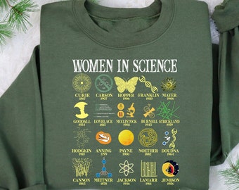 Retro Women in Science Sweatshirt, Women in Science, Science Sweatshirt, Gift for Science Teacher, Women in STEM Hoodie,Girl Scientist Shirt