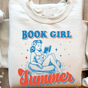 Book Girl Summer Shirt, Summer Book Shirt, Bookish Gift, Reading Shirt, Reading Gift Shirt